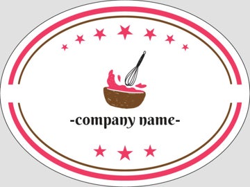 Picture of Food & Beverage Sticker 1 - Oval 3" x 4"