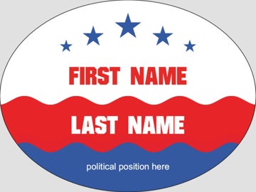 Picture of Political Stickers 1 - Oval 3" x 4"