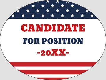 Picture of Political Stickers 2 - Oval 3" x 4"