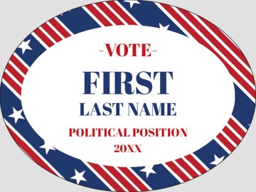 Picture of Political Stickers 5 - Oval 3" x 4"