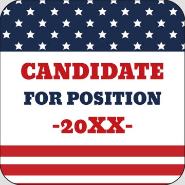 Picture of Political Stickers 2 - Rounded Square 2" x 2"