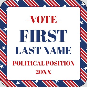 Picture of Political Stickers 5 - Rounded Square 2" x 2"