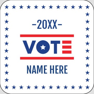Picture of Political Stickers 9 - Rounded Square 2" x 2"
