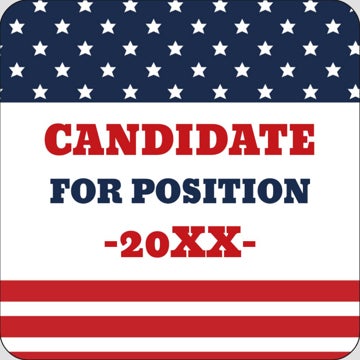 Picture of Political Stickers 2 - Rounded Square 3" x 3"