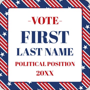 Picture of Political Stickers 5 - Rounded Square 3" x 3"