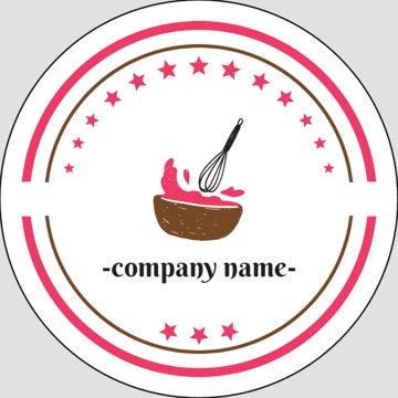 Picture of Food & Beverage Sticker 1 - Circle 2" x 2"