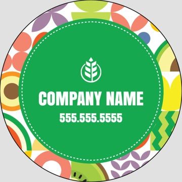 Picture of Food & Beverage Sticker 4 - Circle 2" x 2"
