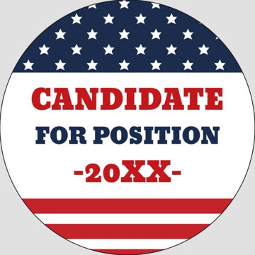 Picture of Political Stickers 2 - Circle 3" x 3"